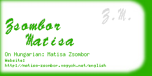 zsombor matisa business card